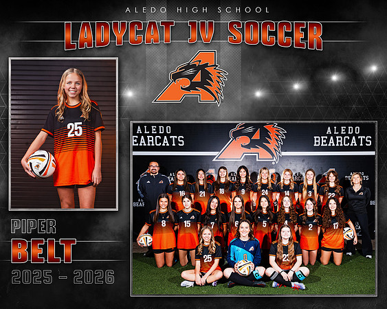 2025 ALEDO Ladycat JV Soccer Memory Mate b
