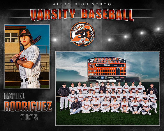 2025 ALEDO Varsity Baseball Memory Mate_D